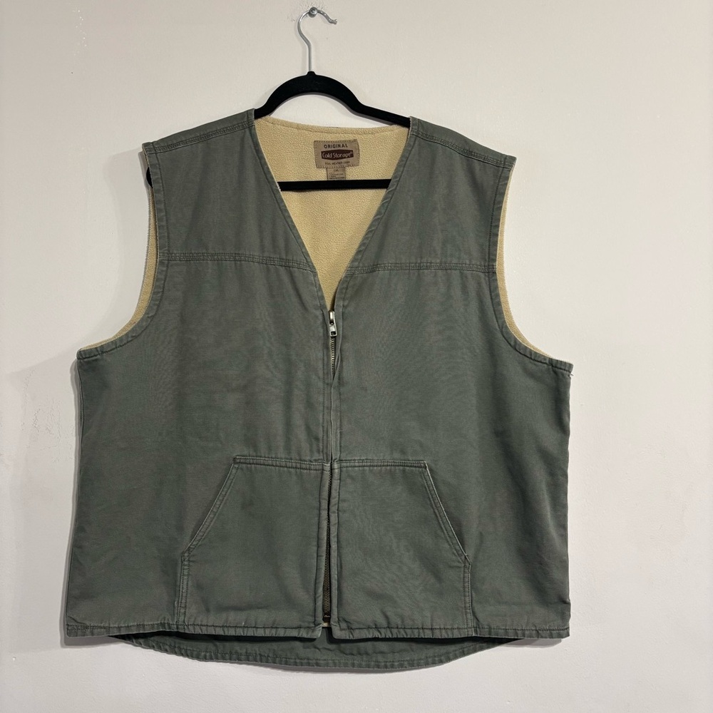Cold Storage Green And‎ Blue
Fleece Lined Zip Front Cotton Vest Men's Size 2XL - Picture 2 of 7